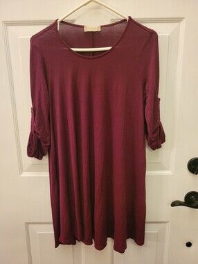 Altar'd State Burgundy Knit Swing Dress